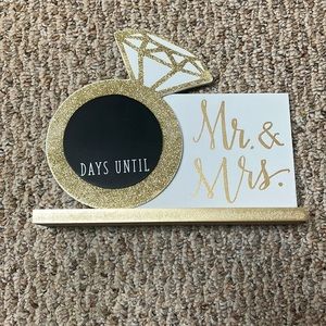 Me and Mrs wedding countdown sign